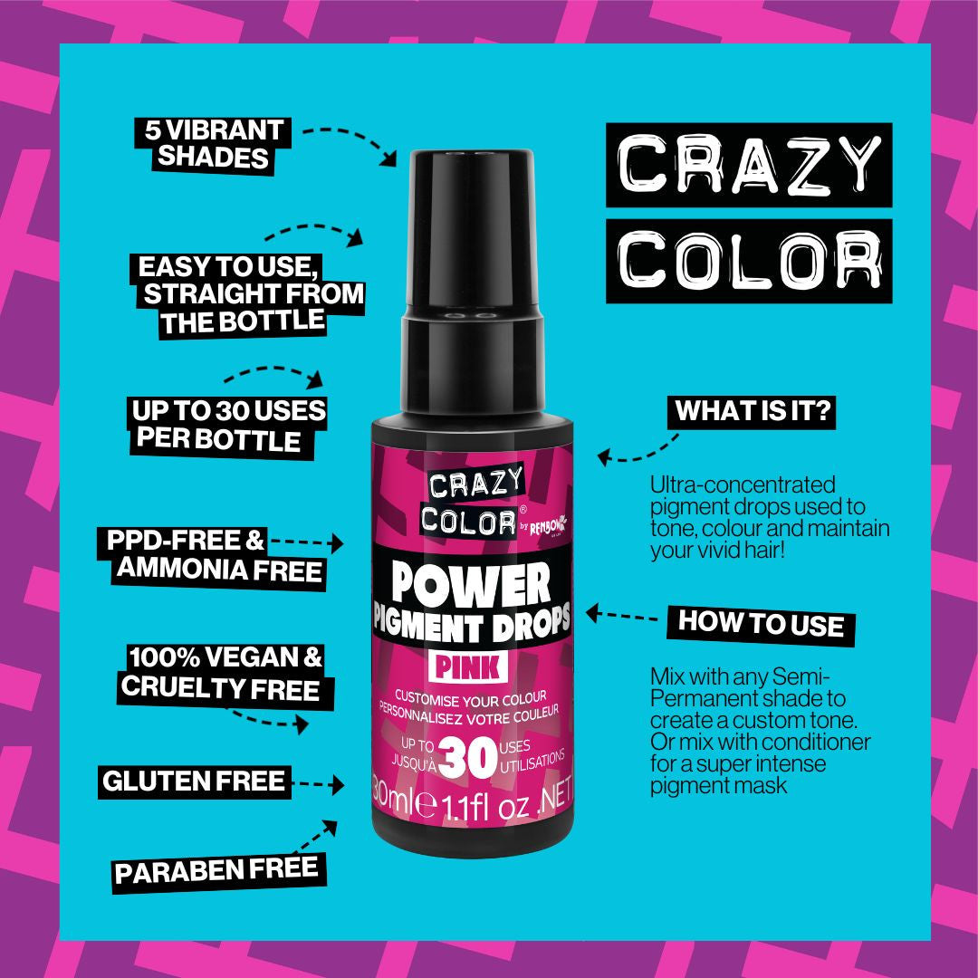 Power Pigment Set Pink - Crazy Color