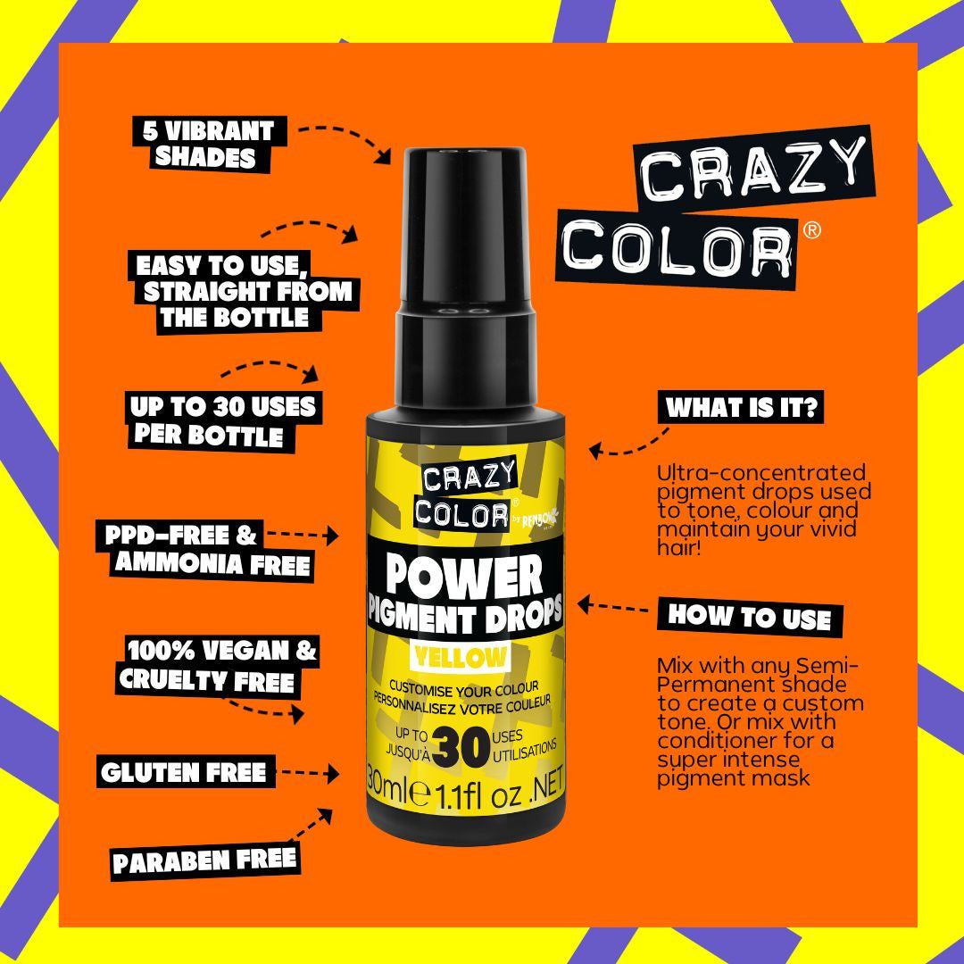 Power Pigment Set Yellow - Crazy Color