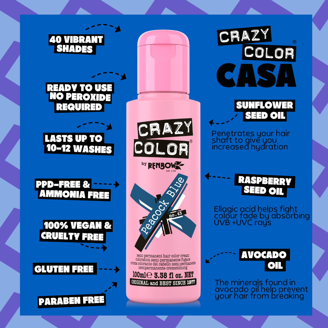 Peacock Blue - Crazy Color