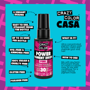 POWER Pigment Drops Pink - Crazy Color