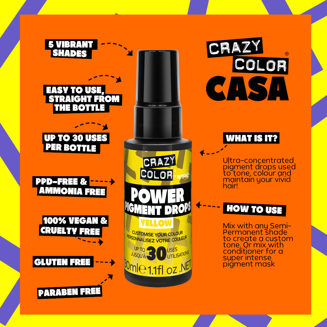 POWER Pigment Drops Yellow - Crazy Color