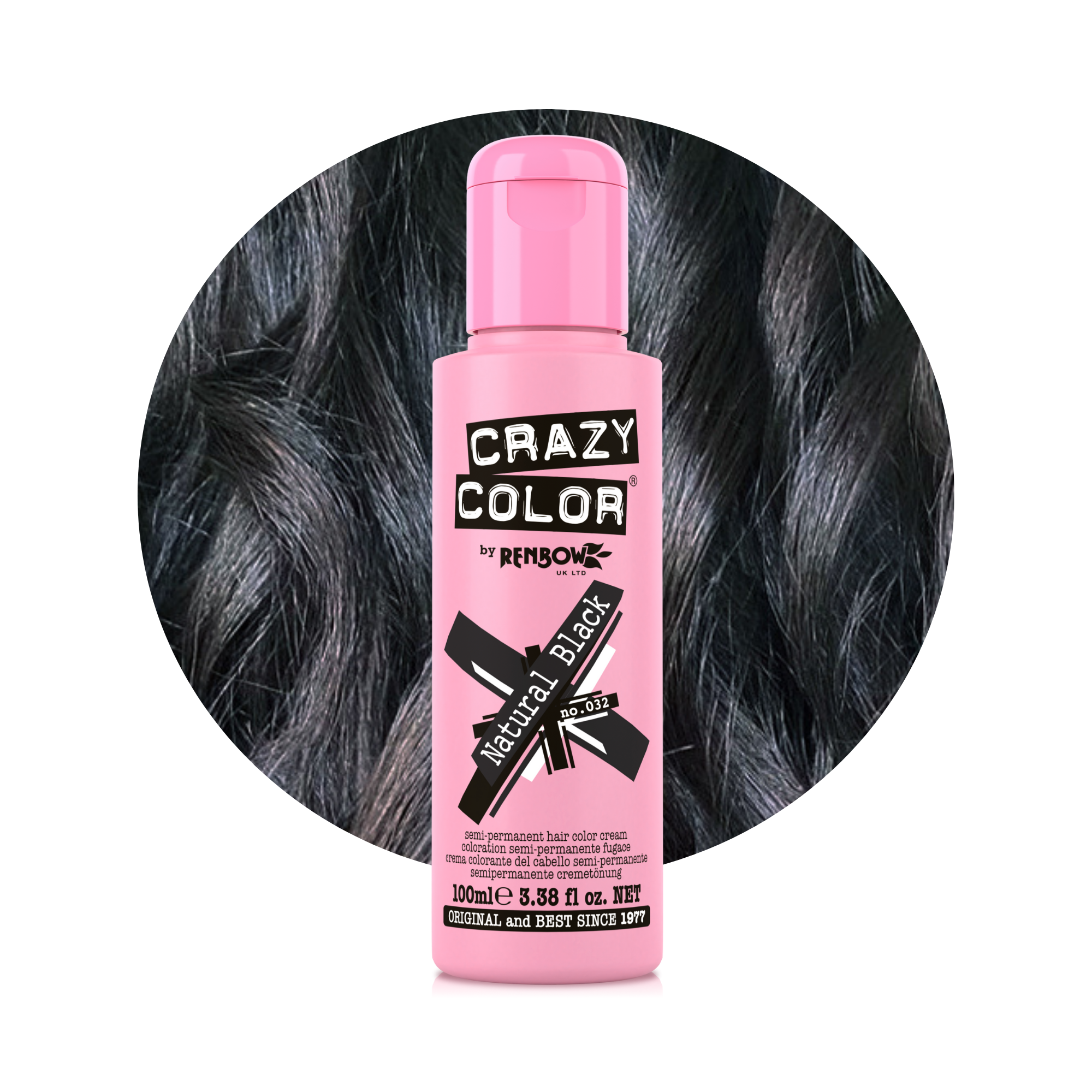 Natural Black | Semi-Permanent Brown Black Hair Dye | Crazy Color