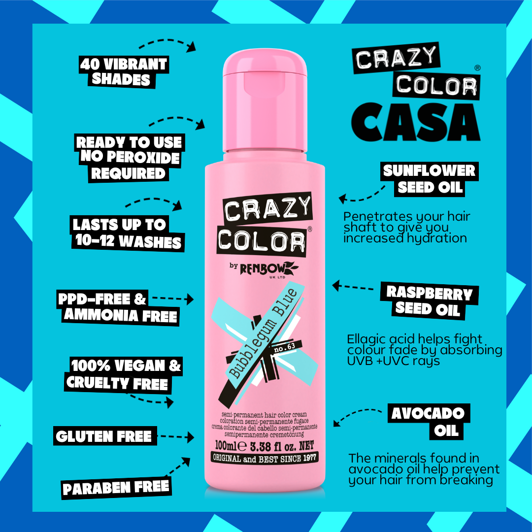 Bubblegum Blue - Crazy Color