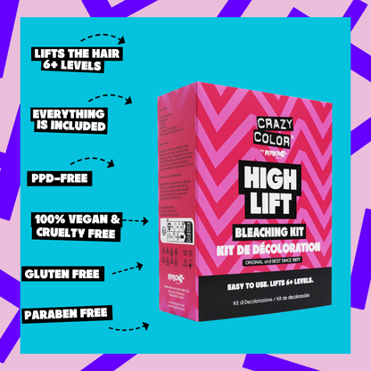 Crazy Color High-Lift Bleaching Kit Infographic