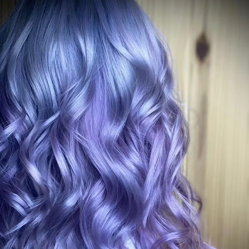 Crazy Color CASA UGC close up image of lilac hair